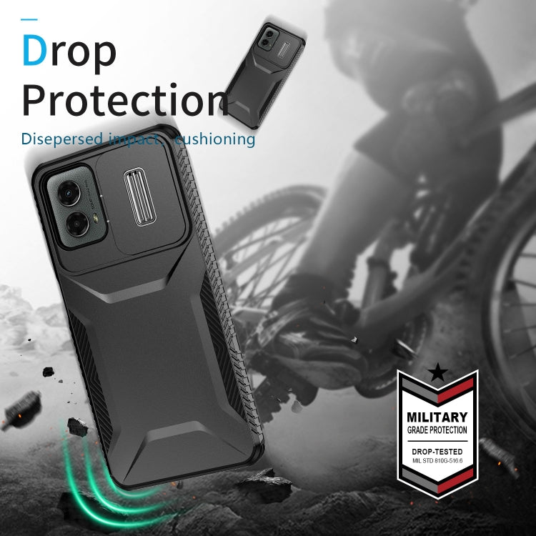 For Motorola Moto G 5G 2024 Sliding Camshield Phone Case(Black) - Motorola Cases by PMC Jewellery | Online Shopping South Africa | PMC Jewellery | Buy Now Pay Later Mobicred