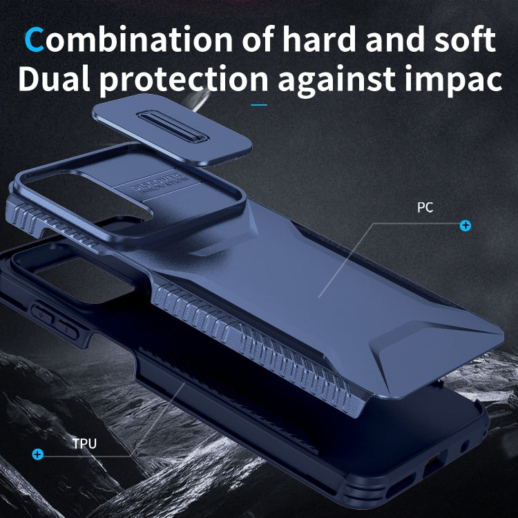 For Motorola Moto G Play 4G 2024 Sliding Camshield Phone Case(Blue) - Motorola Cases by PMC Jewellery | Online Shopping South Africa | PMC Jewellery | Buy Now Pay Later Mobicred