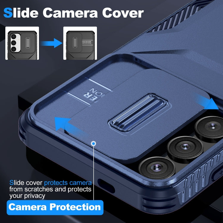 For Samsung Galaxy S25 5G / S24 5G Sliding Camshield Phone Case(Blue) - free shipping - PMC Jewellery - Order now!