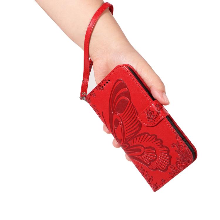 For Huawei Pura 80 5G Swallowtail Butterfly Embossed Leather Phone Case(Red) - free shipping - PMC TechLife - Order now!