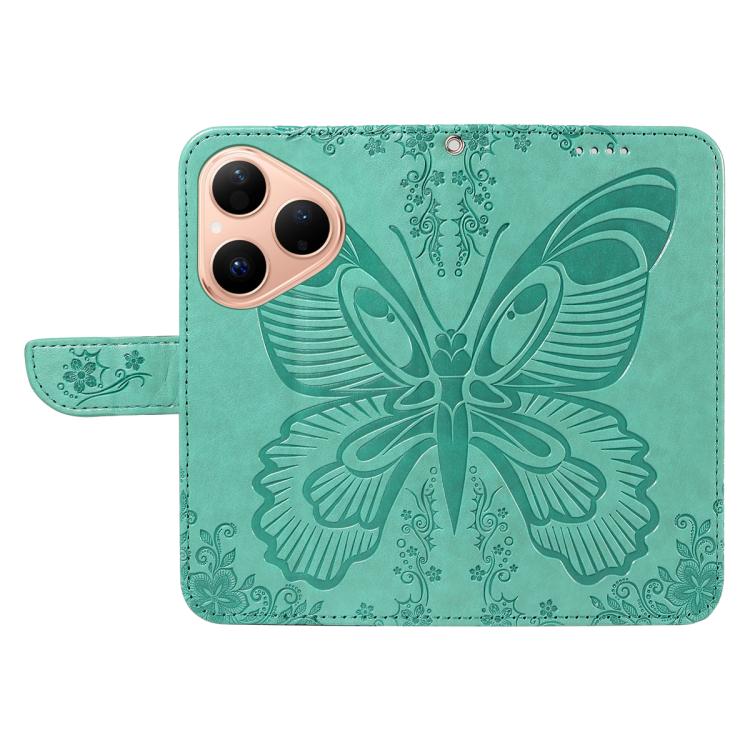 For Huawei Pura 80 5G Swallowtail Butterfly Embossed Leather Phone Case(Green) - free shipping - PMC TechLife - Order now!