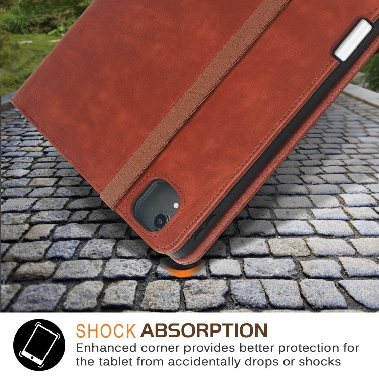 For iPad Air 11 2024 / Pro 11 2022 Front Stand Smart TPU Leather Tablet Case(Brown) - iPad Air 11 2024 Cases by PMC TechLife | Online Shopping South Africa | PMC TechLife | Buy Now Pay Later Mobicred