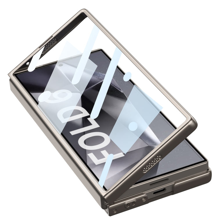 For Samsung Galaxy Z Fold6 GKK Integrated Ultra-thin Sliding Window Card Slot Phone Case(Silver) - Galaxy Z Fold6 5G Cases by GKK | Online Shopping South Africa | PMC Jewellery | Buy Now Pay Later Mobicred