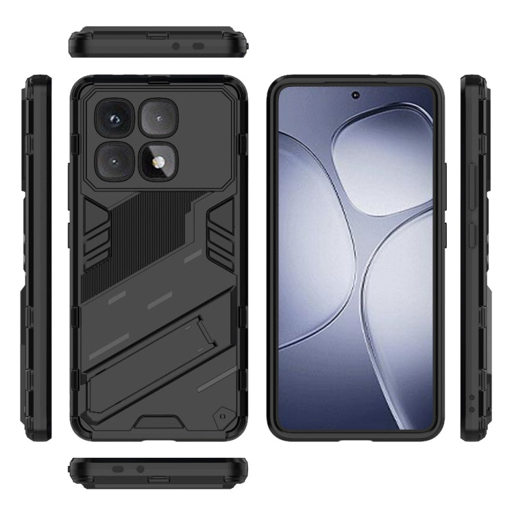 For Redmi K70 Ultra Global Punk Armor 2 in 1 PC + TPU Phone Case with Holder(Black) - Xiaomi Cases by PMC Jewellery | Online Shopping South Africa | PMC Jewellery | Buy Now Pay Later Mobicred