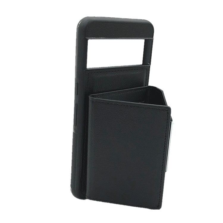For Google Pixel 9 / 9 Pro Solid Color Metal Buckle Card Slots Bag Phone Case(Black) - Google Cases by PMC TechLife | Online Shopping South Africa | PMC TechLife | Buy Now Pay Later Mobicred