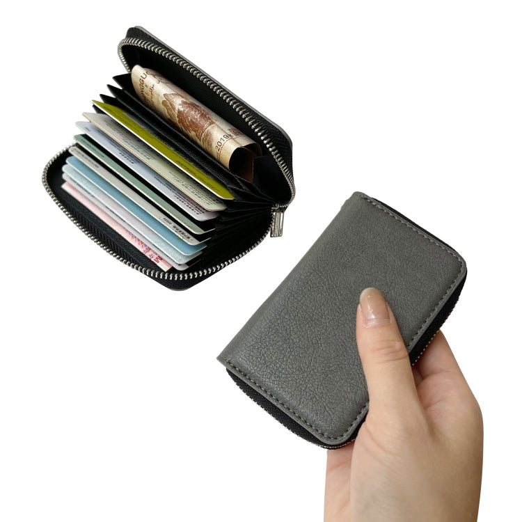 For Google Pixel 8 Pro Solid Color Zipper 11-Card Slots Bag Phone Case with Lanyard(Grey) - Google Cases by PMC TechLife | Online Shopping South Africa | PMC TechLife | Buy Now Pay Later Mobicred