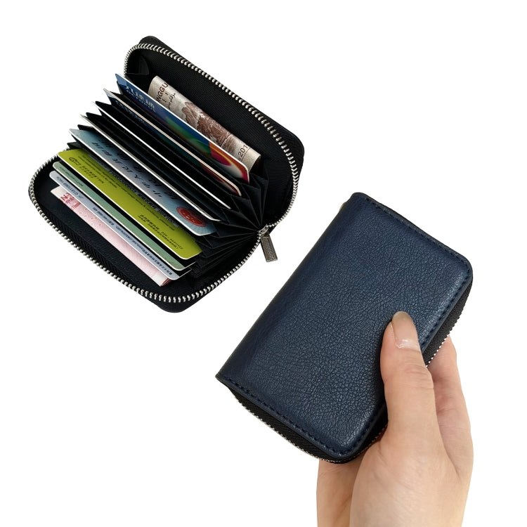 For Google Pixel 7 Solid Color Zipper 11-Card Slots Bag Phone Case with Lanyard(Blue) - Google Cases by PMC TechLife | Online Shopping South Africa | PMC TechLife | Buy Now Pay Later Mobicred
