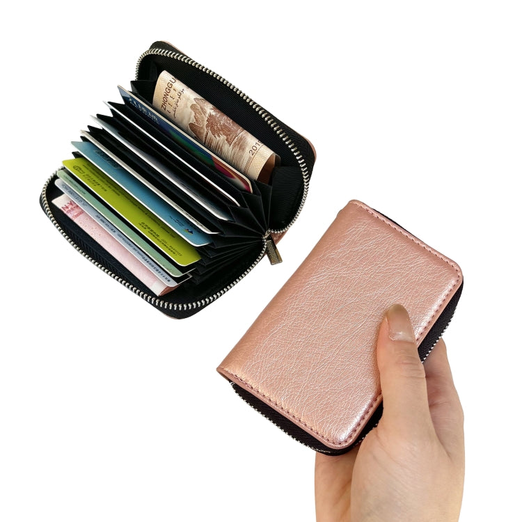 For Google Pixel 6 Solid Color Zipper 11-Card Slots Bag Phone Case with Lanyard(Rose Gold) - Google Cases by PMC TechLife | Online Shopping South Africa | PMC TechLife | Buy Now Pay Later Mobicred