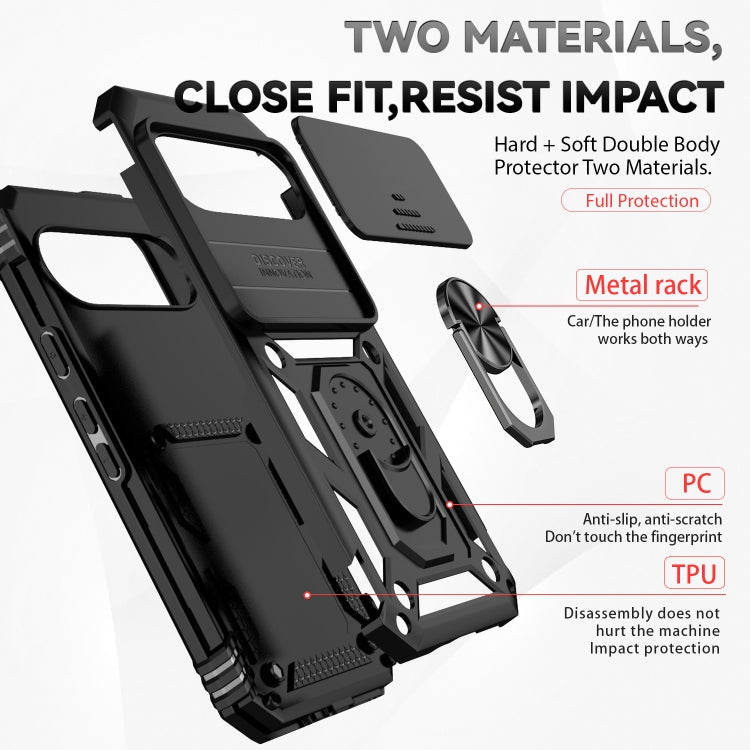 For Google Pixel 9 Sliding Camshield Holder Phone Case(Black) - Google Cases by PMC TechLife | Online Shopping South Africa | PMC TechLife | Buy Now Pay Later Mobicred