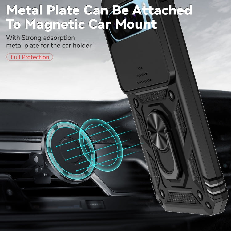 For Google Pixel 9 Sliding Camshield Holder Phone Case(Black) - Google Cases by PMC TechLife | Online Shopping South Africa | PMC TechLife | Buy Now Pay Later Mobicred