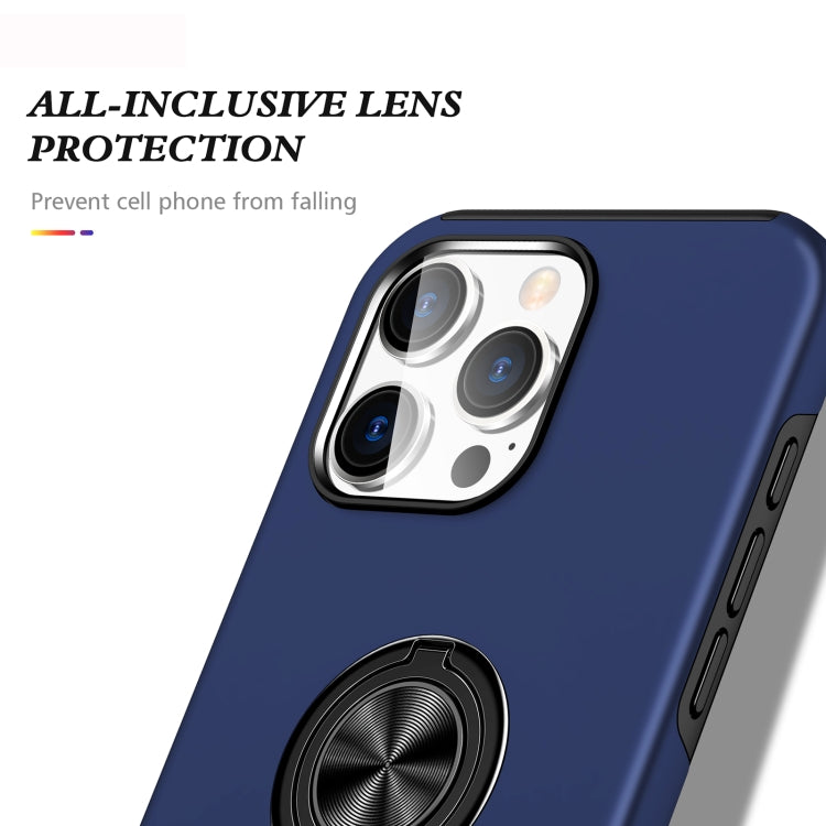 For iPhone 16 Magnetic Ring Holder Phone Case(Navy Blue) - iPhone 16 Cases by PMC Jewellery | Online Shopping South Africa | PMC Jewellery | Buy Now Pay Later Mobicred