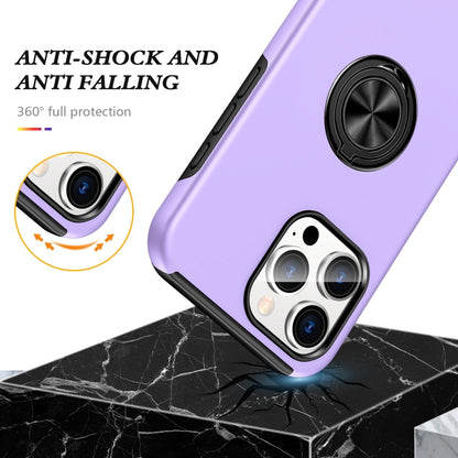 For iPhone 16 Magnetic Ring Holder Phone Case(Purple) - iPhone 16 Cases by PMC Jewellery | Online Shopping South Africa | PMC Jewellery | Buy Now Pay Later Mobicred