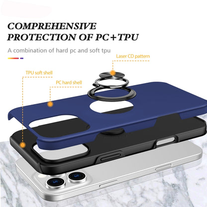 For iPhone 16 Plus Magnetic Ring Holder Phone Case(Navy Blue) - iPhone 16 Plus Cases by PMC Jewellery | Online Shopping South Africa | PMC Jewellery | Buy Now Pay Later Mobicred