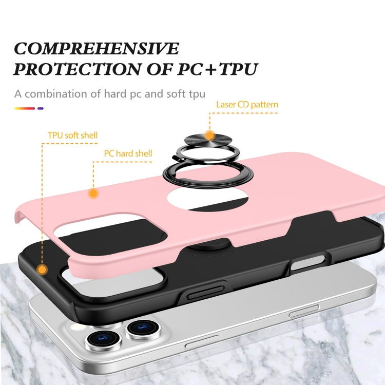For iPhone 16 Plus Magnetic Ring Holder Phone Case(Rose Gold) - iPhone 16 Plus Cases by PMC TechLife | Online Shopping South Africa | PMC TechLife | Buy Now Pay Later Mobicred