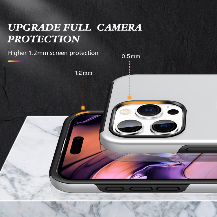 For iPhone 16 Pro Magnetic Ring Holder Phone Case(Silver) - free shipping - PMC TechLife - Order now!