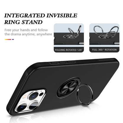 For iPhone 16 Pro Max Magnetic Ring Holder Phone Case(Black) - iPhone 16 Pro Max Cases by PMC Jewellery | Online Shopping South Africa | PMC Jewellery | Buy Now Pay Later Mobicred