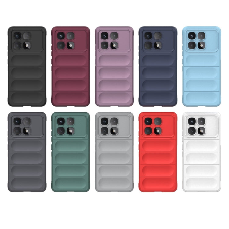 For Redmi K70 Ultra Global Magic Shield TPU + Flannel Phone Case(Grey) - Xiaomi Cases by PMC Jewellery | Online Shopping South Africa | PMC Jewellery | Buy Now Pay Later Mobicred