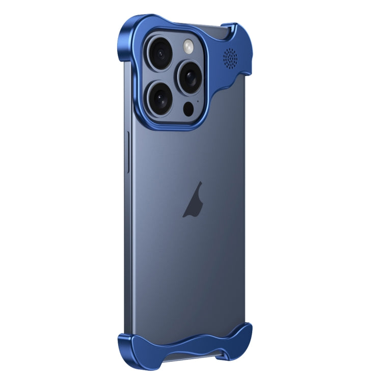 For iPhone 12 Pro Max Aromatherapy Alloy Frameless Phone Case(Blue) - iPhone 12 Pro Max Cases by PMC Jewellery | Online Shopping South Africa | PMC Jewellery | Buy Now Pay Later Mobicred