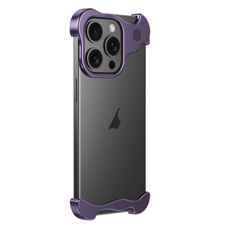 For iPhone 14 Pro Aromatherapy Alloy Frameless Phone Case(Purple) - iPhone 14 Pro Cases by PMC Jewellery | Online Shopping South Africa | PMC Jewellery | Buy Now Pay Later Mobicred