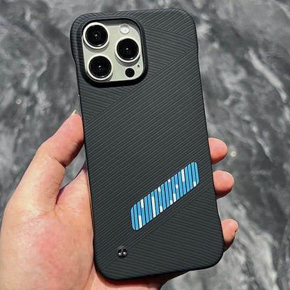 For iPhone 15 Pro Carbon Fiber Frameless Cooling Phone Case(Blue) - iPhone 15 Pro Cases by PMC Jewellery | Online Shopping South Africa | PMC Jewellery | Buy Now Pay Later Mobicred