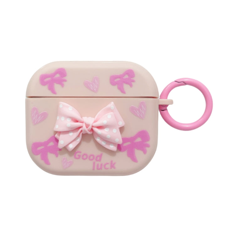 For AirPods 3 3D Dot Bowknot Bluetooth Earphone Protective Case(Pink) - For AirPods 3 by PMC Jewellery | Online Shopping South Africa | PMC Jewellery | Buy Now Pay Later Mobicred