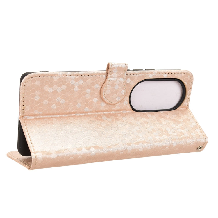 For Ulefone Note 17 Pro Honeycomb Dot Texture Leather Phone Case(Gold) - Ulefone Cases by PMC Jewellery | Online Shopping South Africa | PMC Jewellery | Buy Now Pay Later Mobicred
