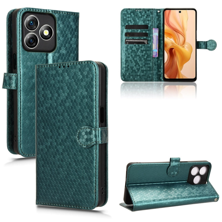 For Ulefone Note 18 Ultra Honeycomb Dot Texture Leather Phone Case(Green) - Ulefone Cases by PMC Jewellery | Online Shopping South Africa | PMC Jewellery | Buy Now Pay Later Mobicred