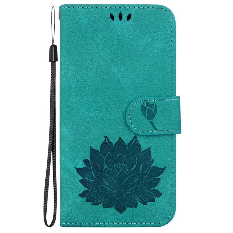 For Google Pixel 9 Pro Lotus Embossed Leather Phone Case(Green) - Google Cases by PMC TechLife | Online Shopping South Africa | PMC TechLife | Buy Now Pay Later Mobicred