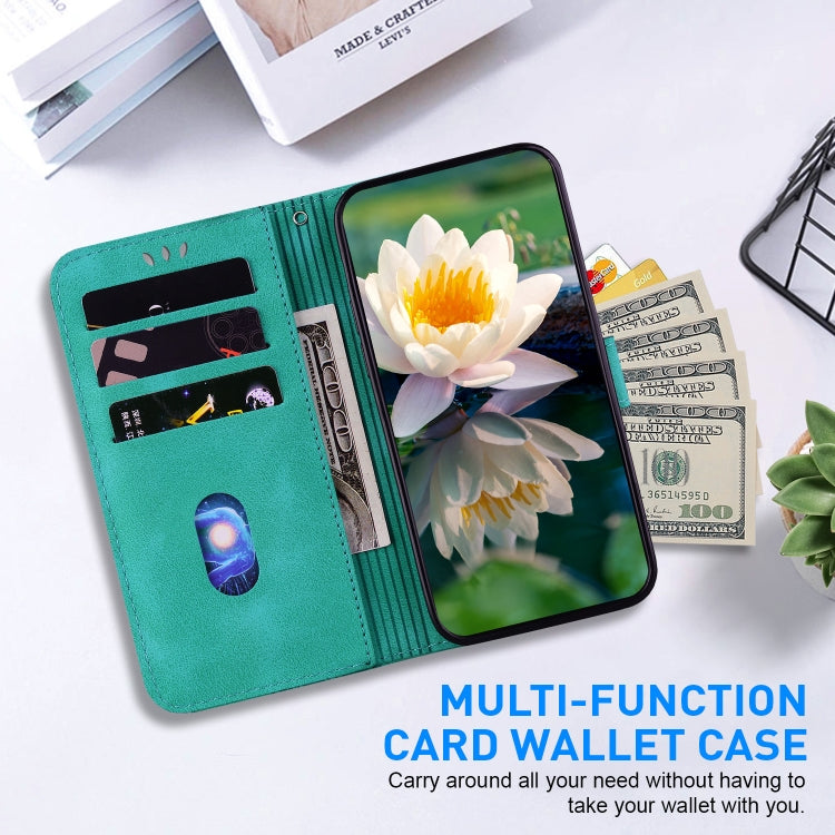 For Tecno Spark G0 2024 / Spark 20 Lotus Embossed Leather Phone Case(Green) - Tecno Cases by PMC Jewellery | Online Shopping South Africa | PMC Jewellery | Buy Now Pay Later Mobicred