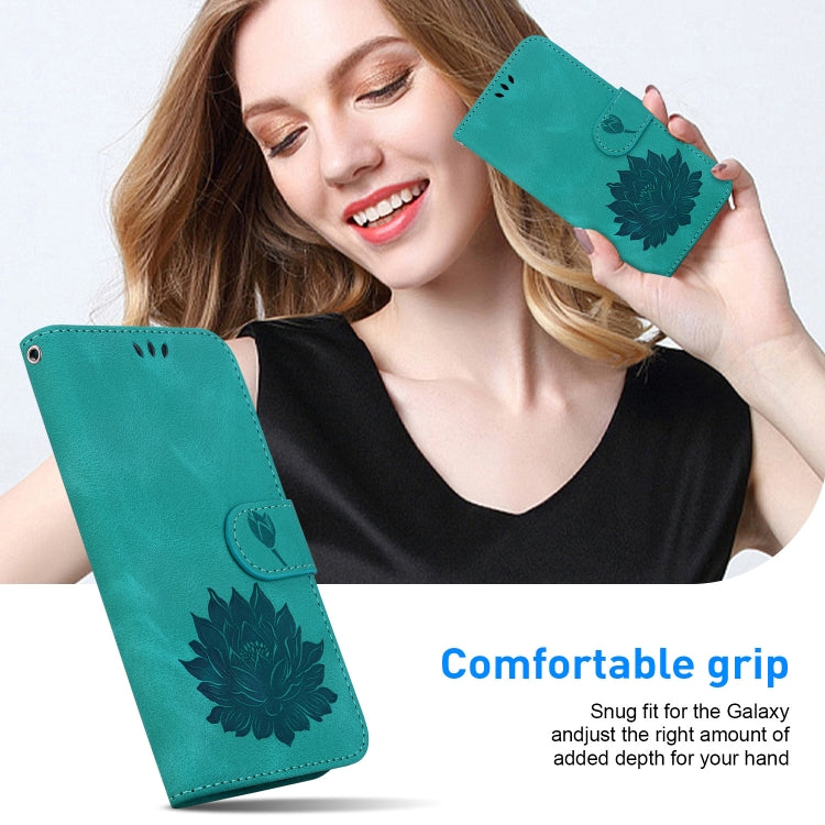 For Tecno Spark G0 2024 / Spark 20 Lotus Embossed Leather Phone Case(Green) - Tecno Cases by PMC Jewellery | Online Shopping South Africa | PMC Jewellery | Buy Now Pay Later Mobicred