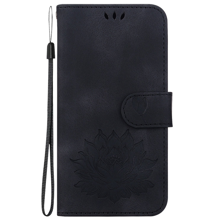 For Redmi K70 / K70 Pro Lotus Embossed Leather Phone Case(Black) - K70 Cases by PMC Jewellery | Online Shopping South Africa | PMC Jewellery | Buy Now Pay Later Mobicred