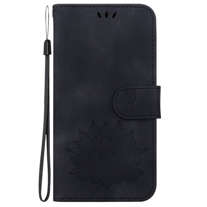 For Redmi K70 / K70 Pro Lotus Embossed Leather Phone Case(Black) - K70 Cases by PMC Jewellery | Online Shopping South Africa | PMC Jewellery | Buy Now Pay Later Mobicred