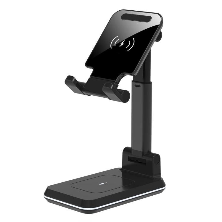 T6 2 in 1 Portable Folding Stand Wireless Charging, Style:Double Charge(Black) - Wireless Charger by PMC Jewellery | Online Shopping South Africa | PMC Jewellery | Buy Now Pay Later Mobicred