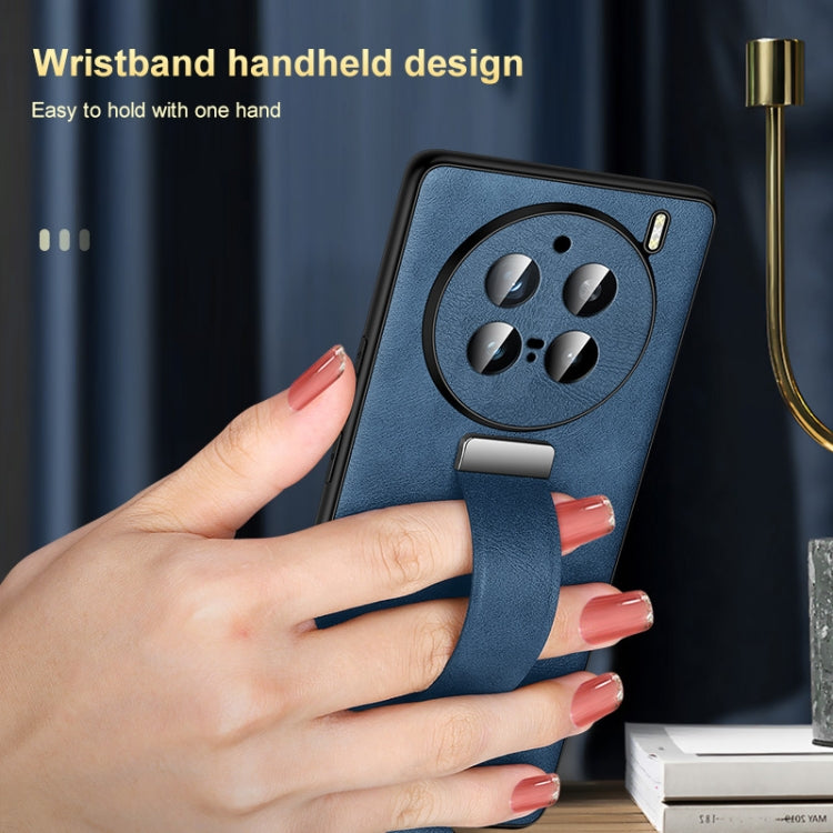 For vivo X100s Pro / X100 Pro SULADA PC + Leather Texture Skin Feel Shockproof Phone Case(Blue) - vivo Cases by SULADA | Online Shopping South Africa | PMC Jewellery | Buy Now Pay Later Mobicred