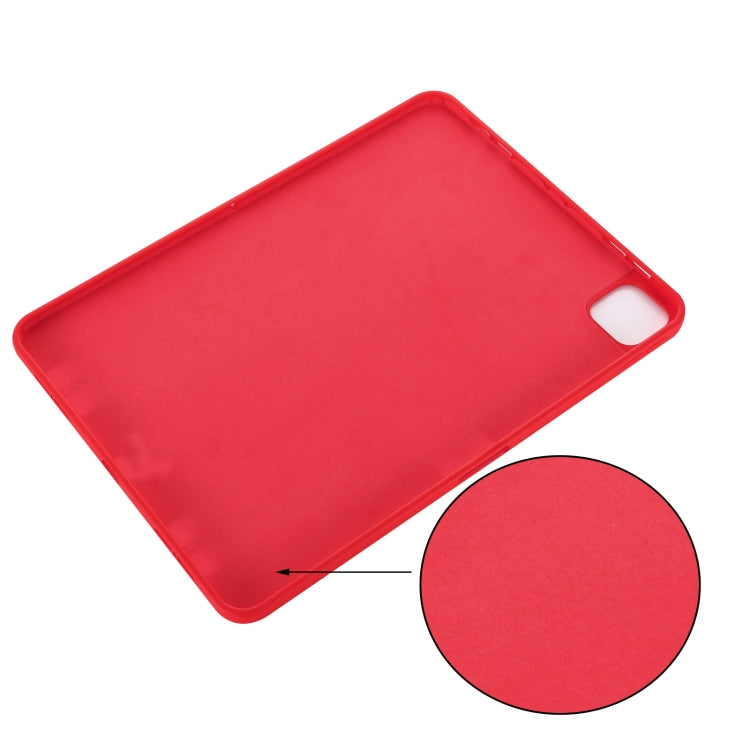 For iPad Pro 11 2024 Pure Color Liquid Silicone Shockproof Tablet Case(Red) - iPad Pro 11 2024 Cases by PMC TechLife | Online Shopping South Africa | PMC TechLife | Buy Now Pay Later Mobicred