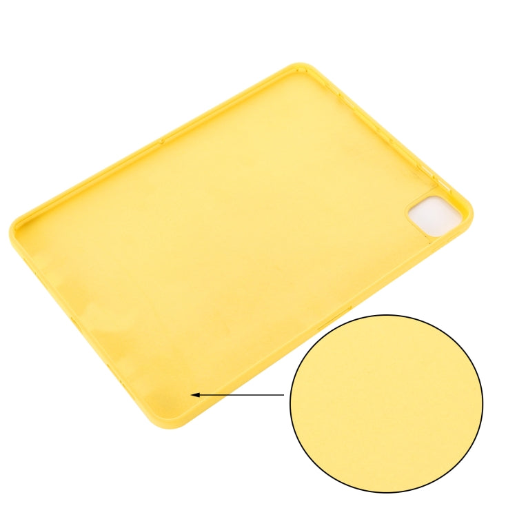 For iPad Pro 11 2024 Pure Color Liquid Silicone Shockproof Tablet Case(Yellow) - iPad Pro 11 2024 Cases by PMC TechLife | Online Shopping South Africa | PMC TechLife | Buy Now Pay Later Mobicred