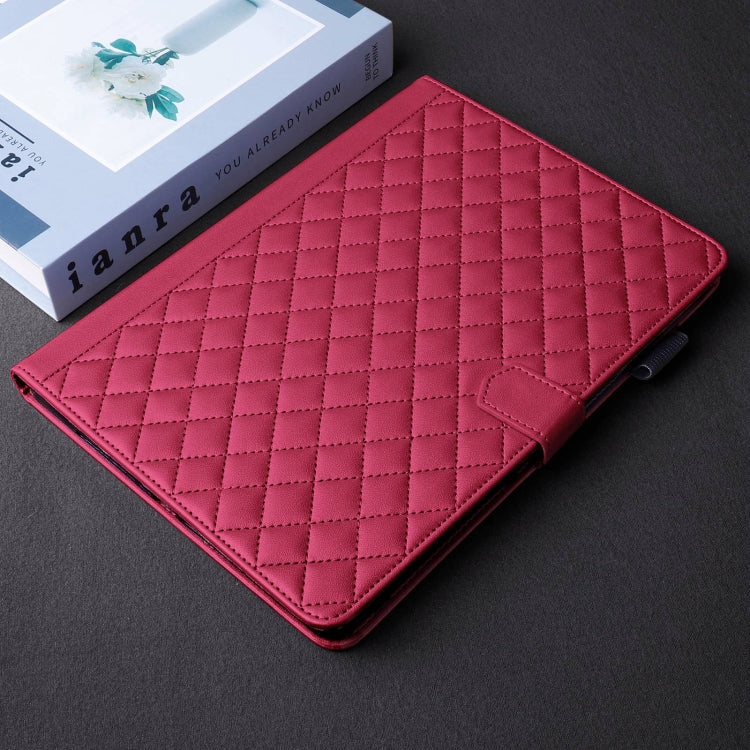 For Lenovo Tab P11 Gen 2 Rhombus Lattice Leather Tablet Case(Red) - Lenovo by PMC TechLife | Online Shopping South Africa | PMC TechLife | Buy Now Pay Later Mobicred