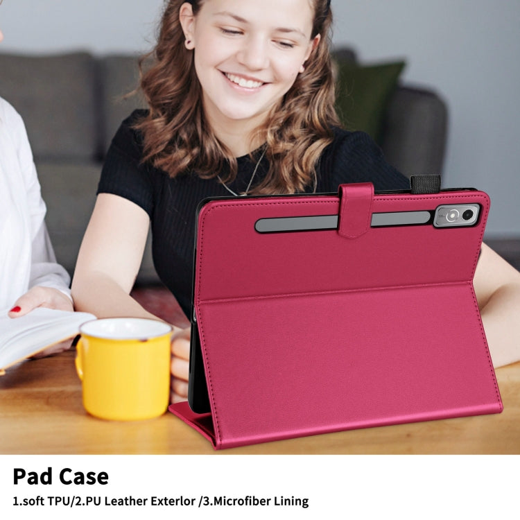 For Lenovo Tab P11 Gen 2 Rhombus Lattice Leather Tablet Case(Red) - Lenovo by PMC TechLife | Online Shopping South Africa | PMC TechLife | Buy Now Pay Later Mobicred