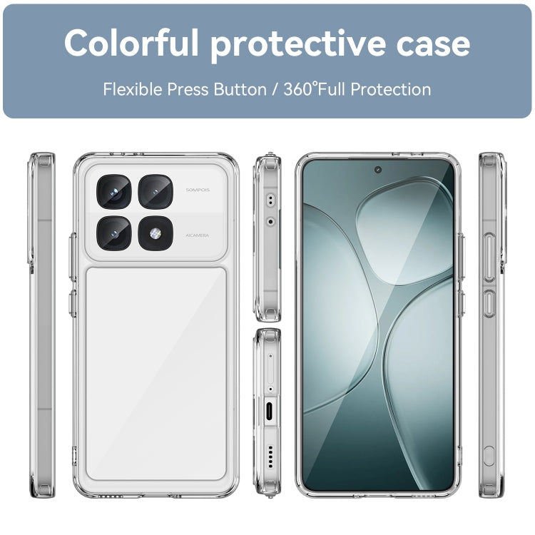 For Redmi K70 Ultra Colorful Series Acrylic Hybrid TPU Phone Case(Transparent) - Xiaomi Cases by PMC Jewellery | Online Shopping South Africa | PMC Jewellery | Buy Now Pay Later Mobicred