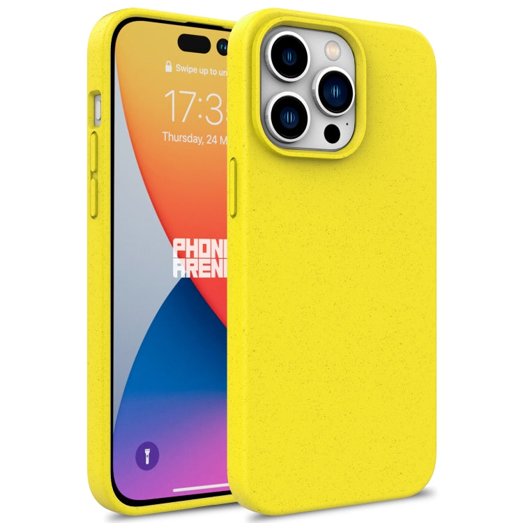 For iPhone 16 Pro Wheat Straw TPU Phone Case(Yellow) - iPhone 16 Pro Cases by PMC TechLife | Online Shopping South Africa | PMC TechLife | Buy Now Pay Later Mobicred