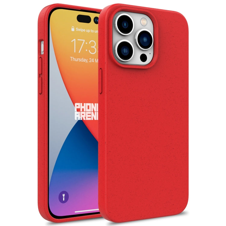 For iPhone 16 Pro Max Wheat Straw TPU Phone Case(Red) - iPhone 16 Pro Max Cases by PMC TechLife | Online Shopping South Africa | PMC TechLife | Buy Now Pay Later Mobicred