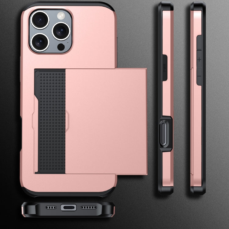 For iPhone 16 Pro Shockproof Armor Phone Case with Card Slot(Black) - iPhone 16 Pro Cases by PMC TechLife | Online Shopping South Africa | PMC TechLife | Buy Now Pay Later Mobicred