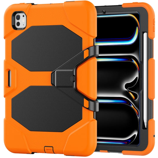 For iPad Pro 11 2024 Colorful Silicone Heavy Duty Hybrid PC Tablet Case(Orange) - iPad Pro 11 2024 Cases by PMC Jewellery | Online Shopping South Africa | PMC Jewellery | Buy Now Pay Later Mobicred