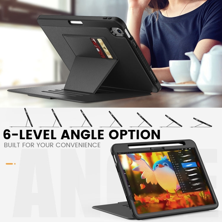 For iPad Air 11 2024 Smart B Magnetic Holder Leather Tablet Case(Black) - iPad Air 11 2024 Cases by PMC TechLife | Online Shopping South Africa | PMC TechLife | Buy Now Pay Later Mobicred