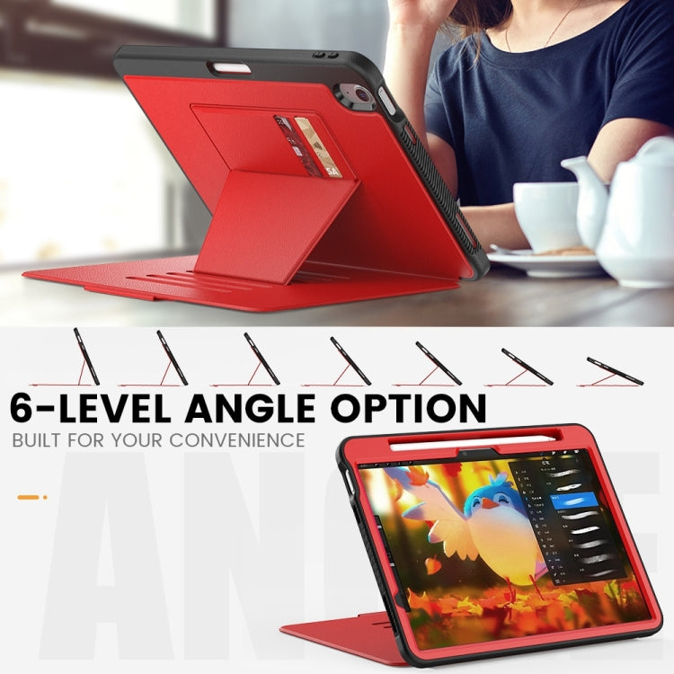 For iPad Air 11 2025 / 2024 Smart B Magnetic Holder Leather Tablet Case(Red) - iPad Air 11 2025 / 2024 Cases by PMC TechLife | Online Shopping South Africa | PMC TechLife | Buy Now Pay Later Mobicred