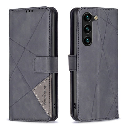 For Samsung Galaxy S25+ 5G Magnetic Buckle Rhombus Texture Leather Phone Case(Black) - Galaxy S25+ 5G Cases by PMC Jewellery | Online Shopping South Africa | PMC Jewellery | Buy Now Pay Later Mobicred