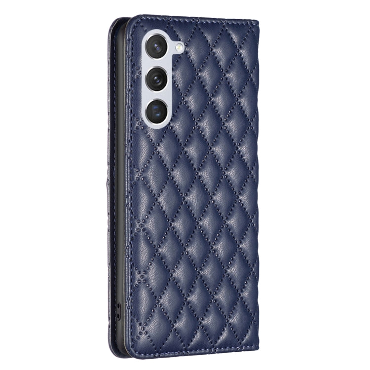 For Samsung Galaxy S25 5G Diamond Lattice Magnetic Leather Flip Phone Case(Blue) - Galaxy S25 5G Cases by PMC Jewellery | Online Shopping South Africa | PMC Jewellery | Buy Now Pay Later Mobicred