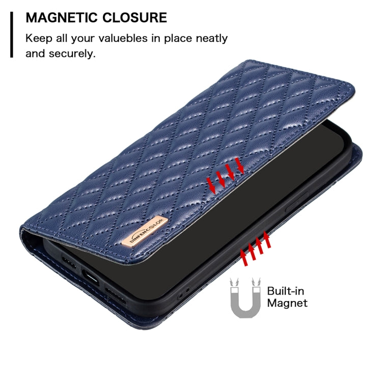 For Samsung Galaxy S25 5G Diamond Lattice Magnetic Leather Flip Phone Case(Blue) - Galaxy S25 5G Cases by PMC Jewellery | Online Shopping South Africa | PMC Jewellery | Buy Now Pay Later Mobicred