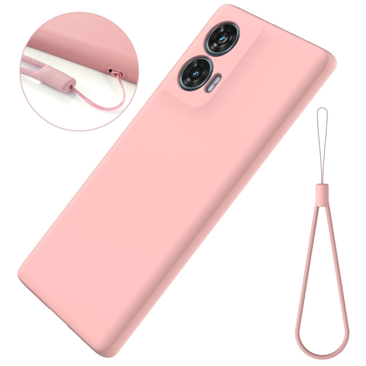 For Motorola Edge 50 Fusion Solid Color Liquid Silicone Dropproof Full Coverage Phone Case(Pink) - free shipping - PMC TechLife - Order now!