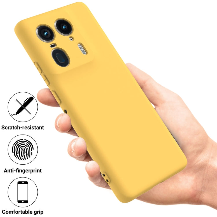 For Motorola Moto X50 Ultra Solid Color Liquid Silicone Dropproof Full Coverage Phone Case(Yellow) - free shipping - PMC TechLife - Order now!